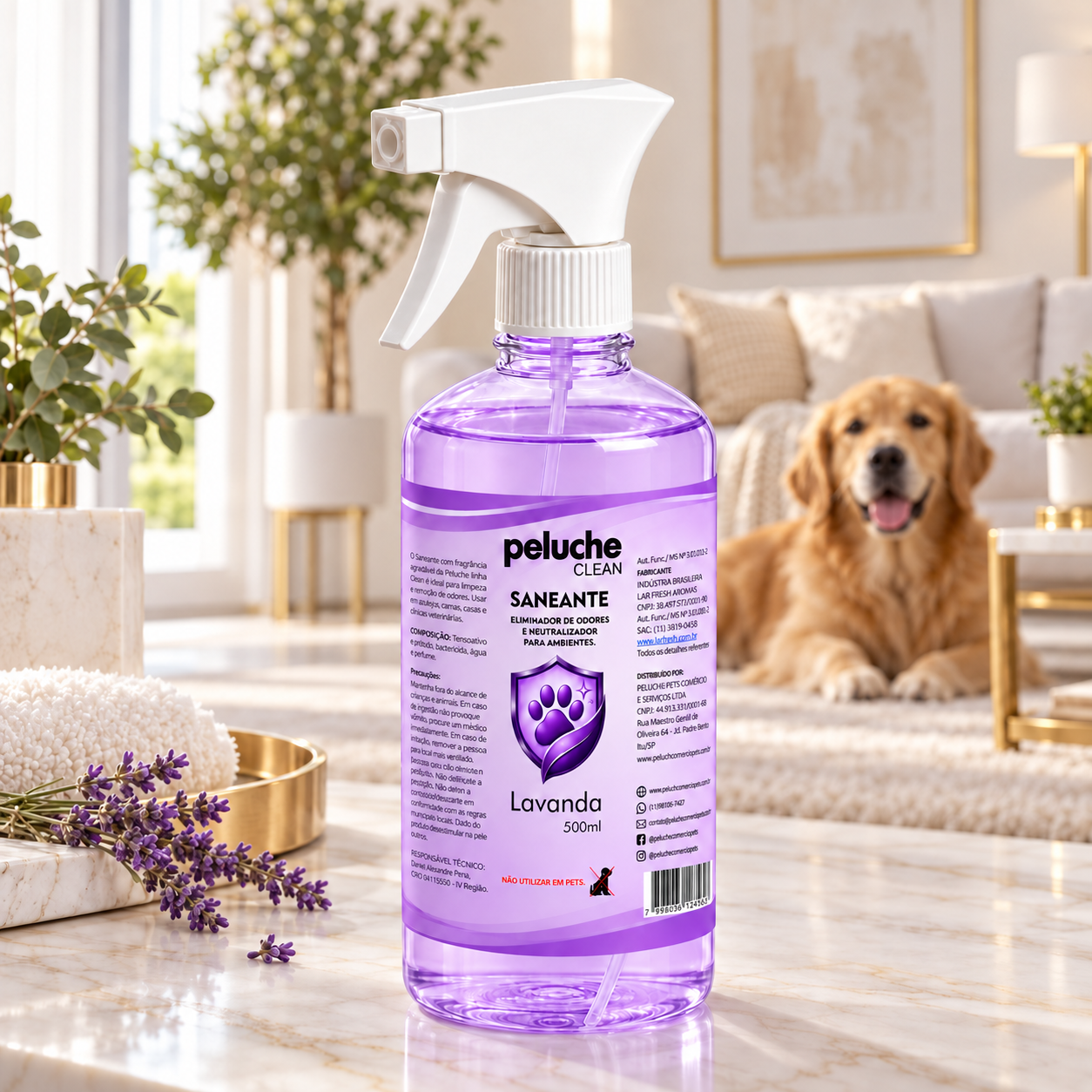 Saneante Peluche Clean Lavanda para ambientes