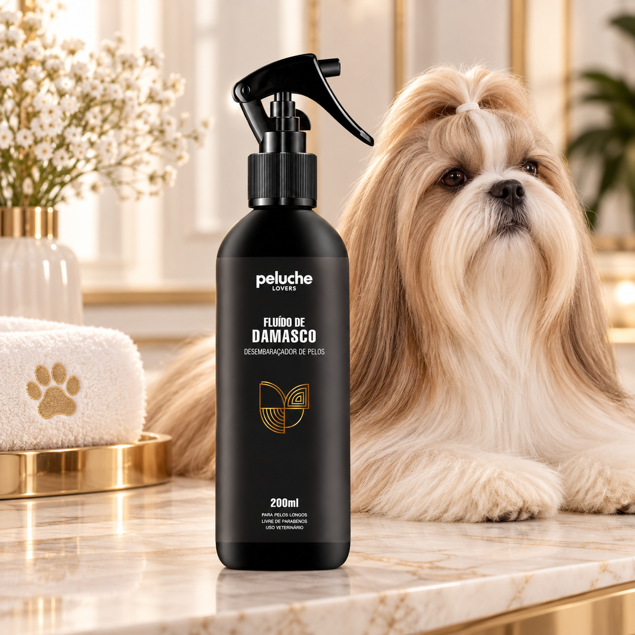 Fluído Desembaraçador Damasco Peluche Lovers 200ml