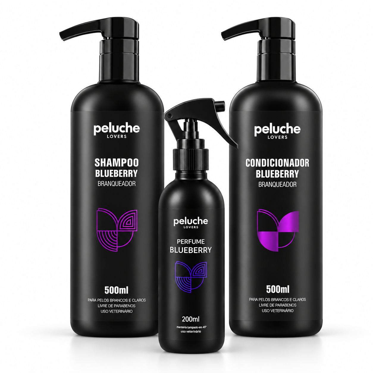 Shampoo, Condicionador e Perfume Blueberry; sem máscara