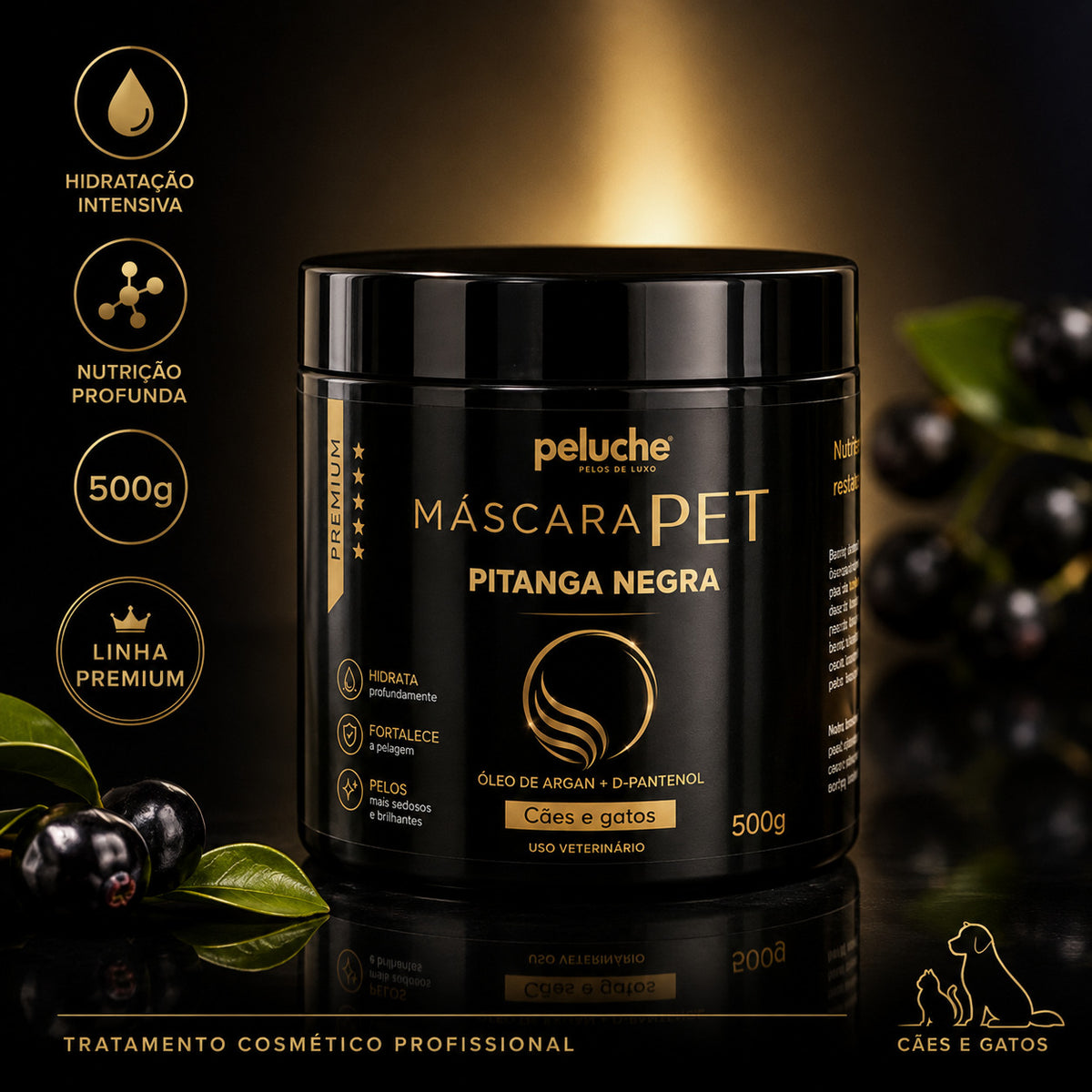 Máscara de Hidratação Pitanga Negra Peluche — 500 g
