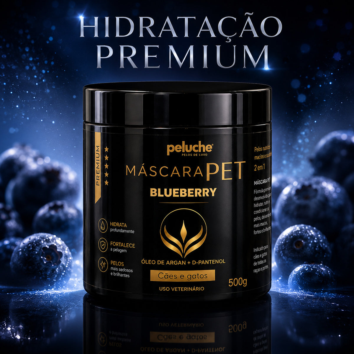 Máscara de Hidratação Blueberry Peluche — 500 g