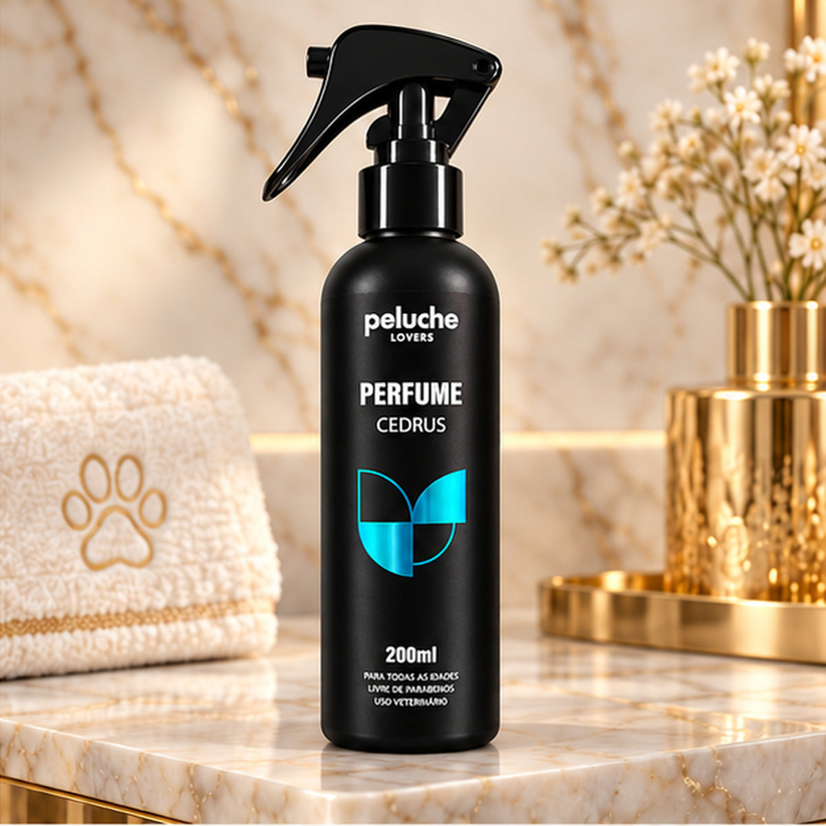 Perfume Cedrus Peluche 200 ml em cenário premium