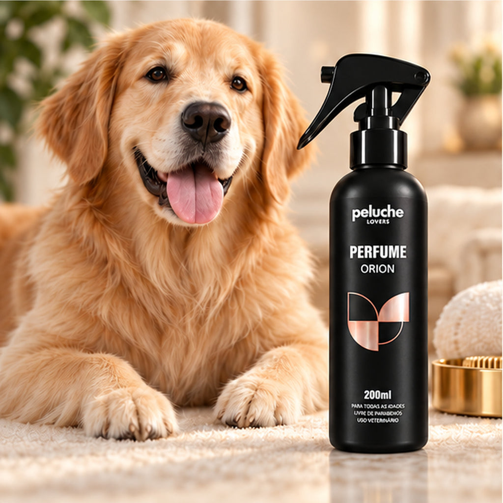 Perfume Orion Peluche 200 ml com pet em ambiente premium