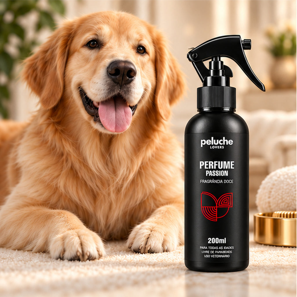Perfume Passion Peluche 200 ml com pet em ambiente premium