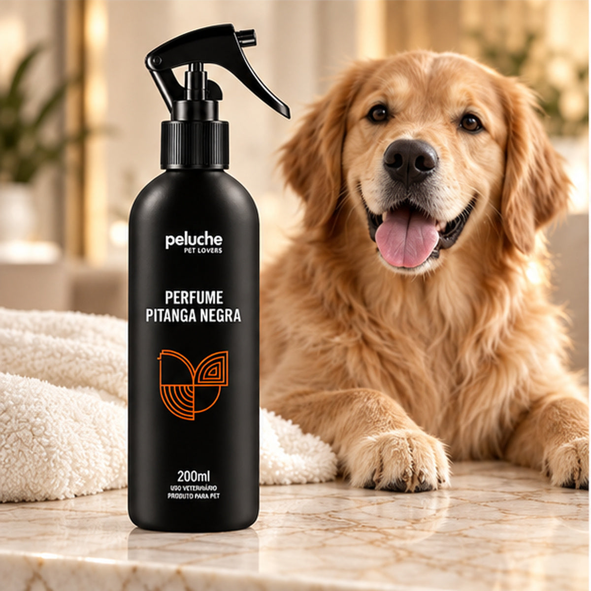 Perfume Pitanga Negra Peluche 200 ml com pet em ambiente premium
