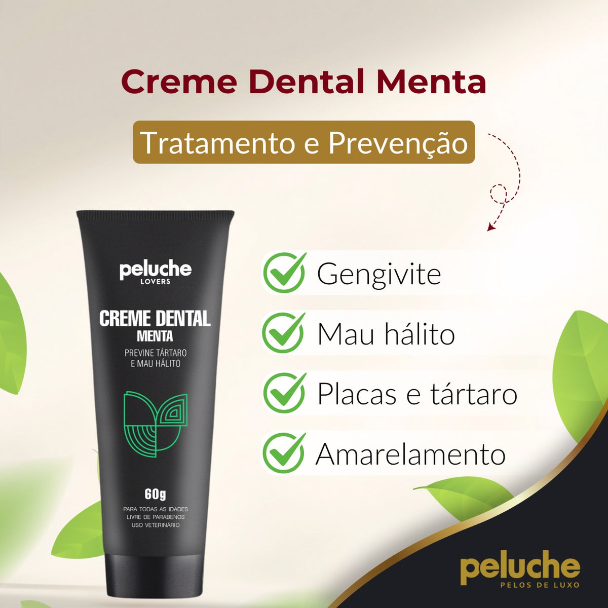 Creme Dental Menta Peluche — 60 g