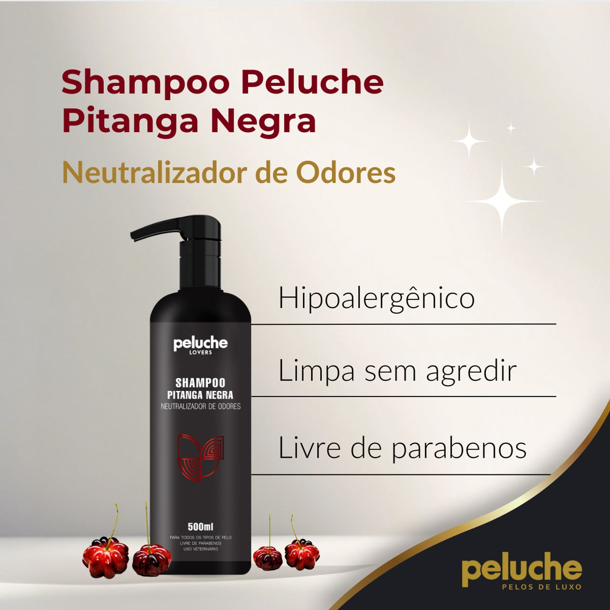 Shampoo Pitanga Negra Peluche — 500 ml