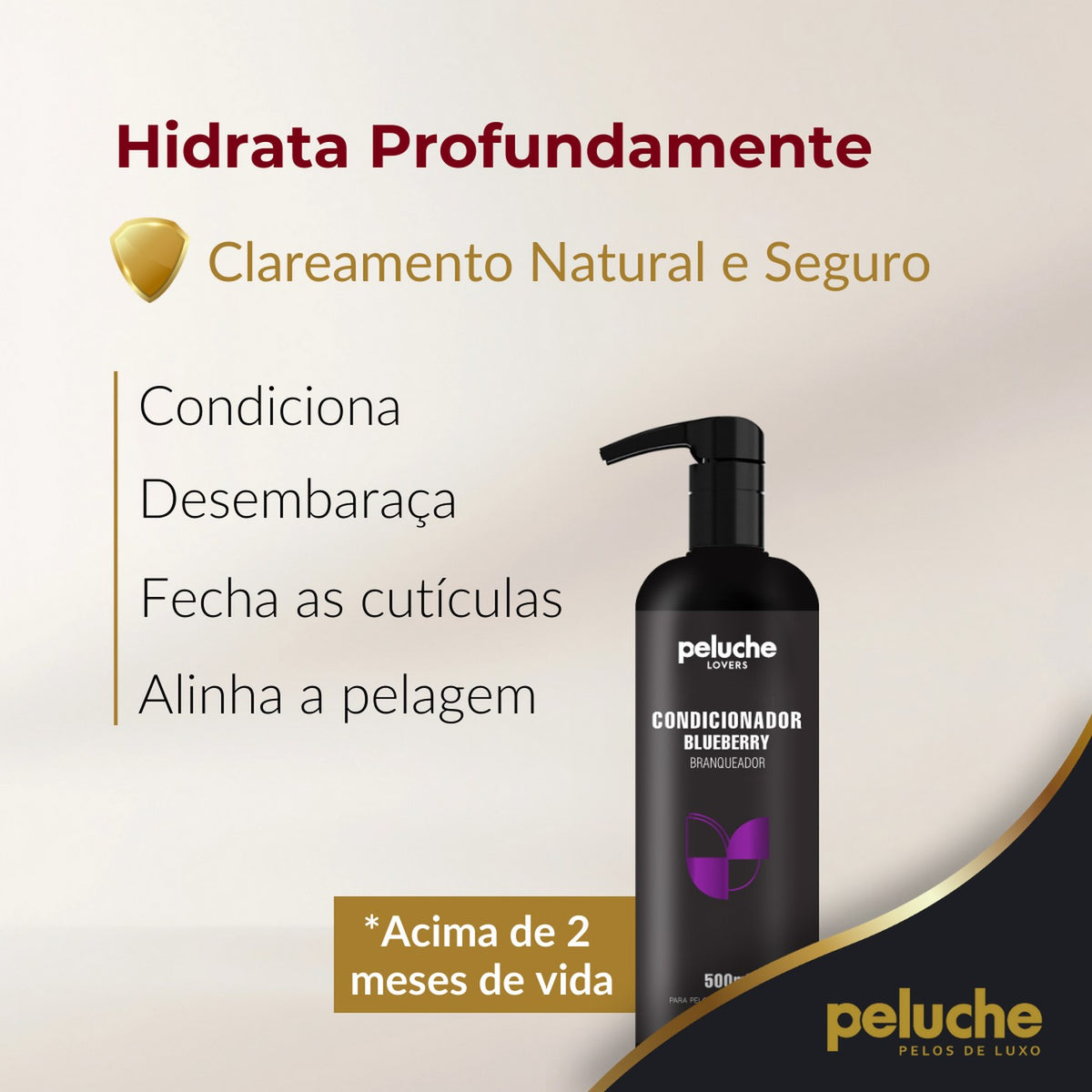 Condicionador Blueberry Branqueador Peluche — 500 ml