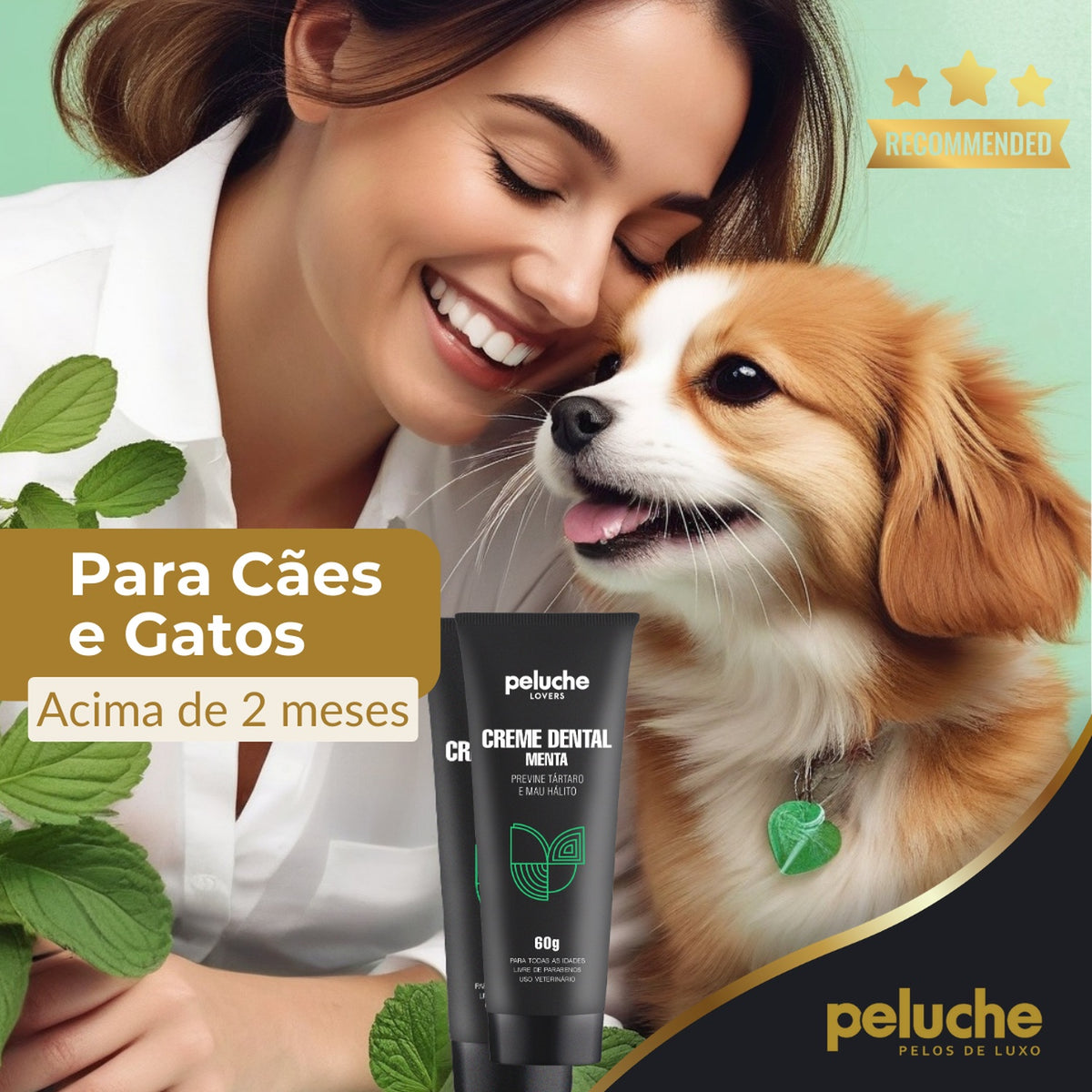 Creme Dental Menta Peluche — 60 g
