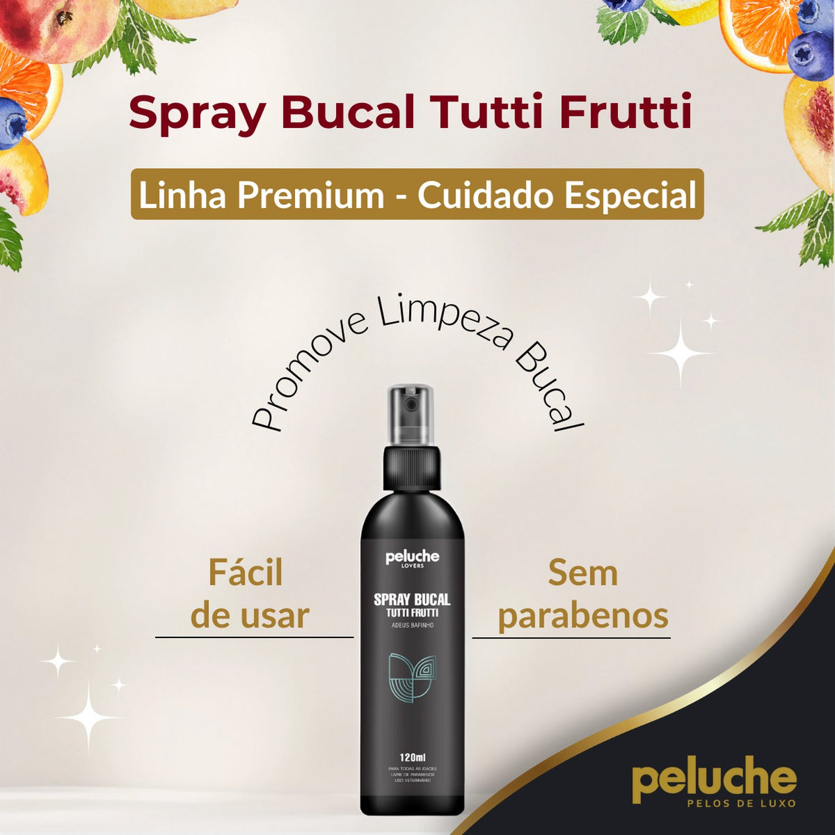 Spray Bucal Tutti Frutti Peluche — 120 ml