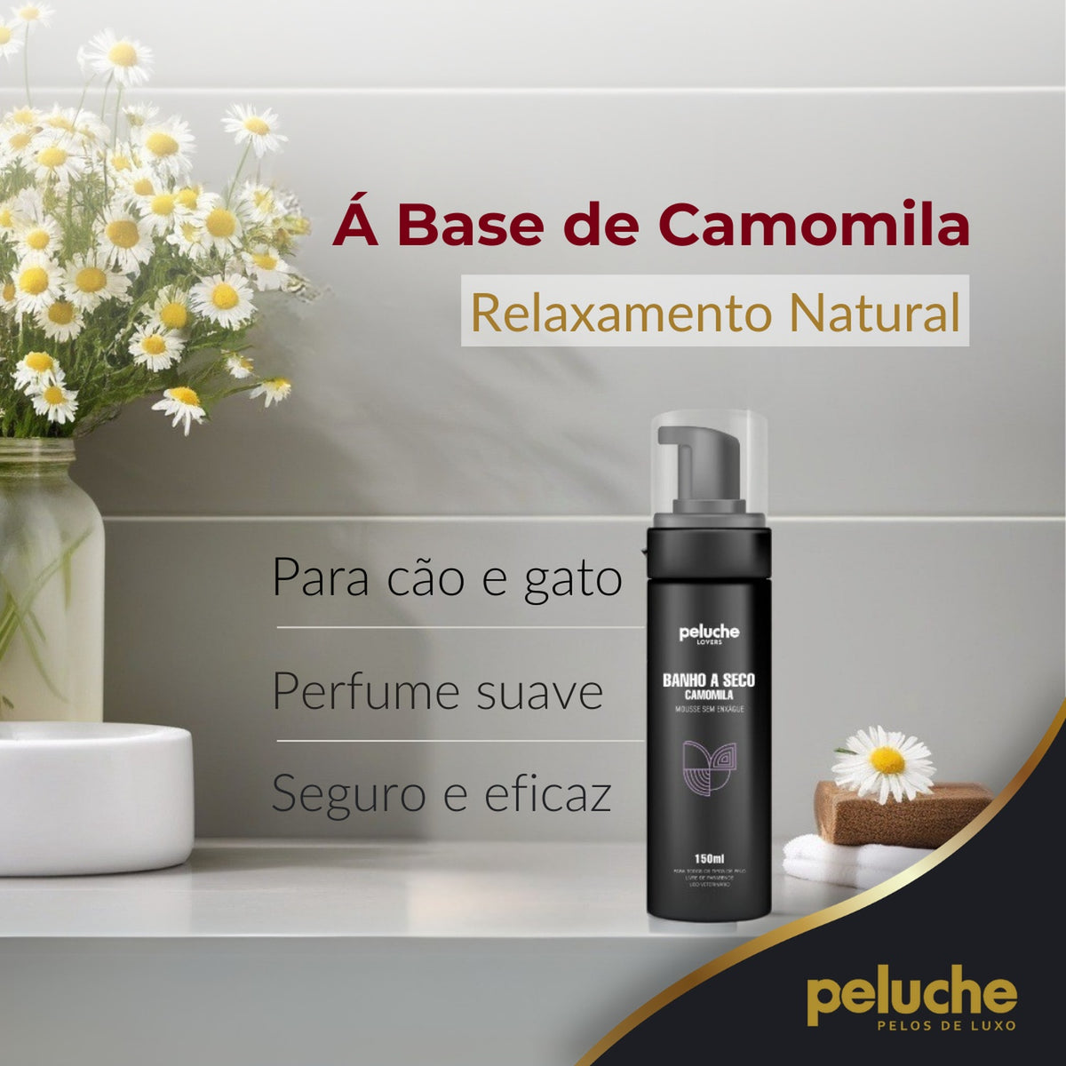 Banho a Seco Camomila Peluche — 150 ml