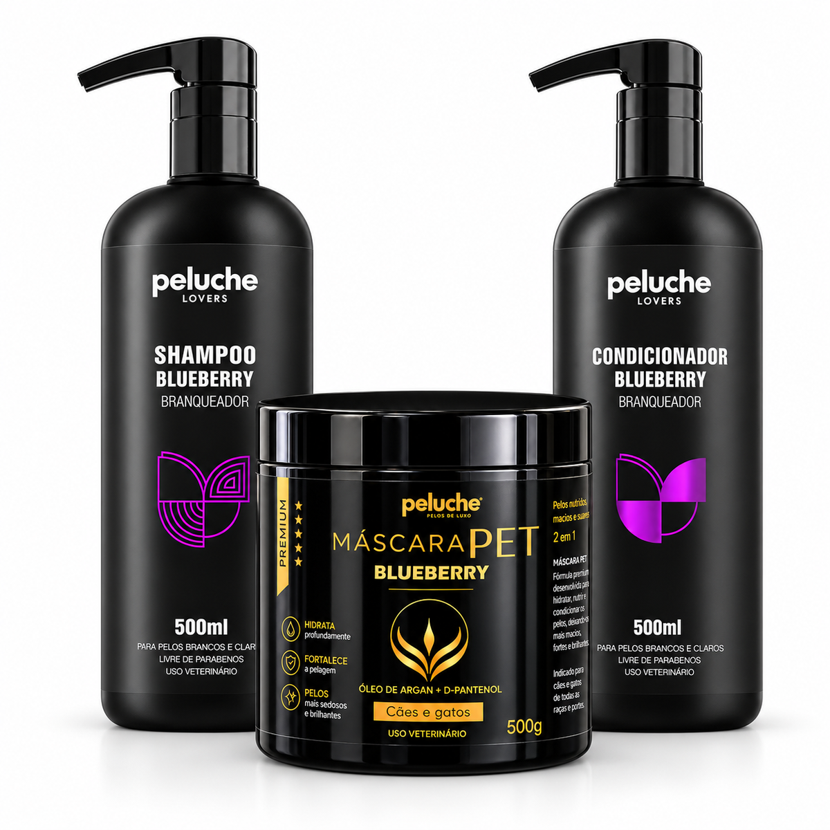 Ritual Hidratação Peluche — Shampoo + Condicionador + Máscara